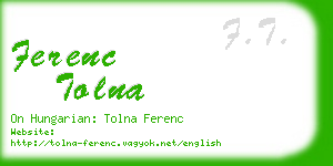ferenc tolna business card
